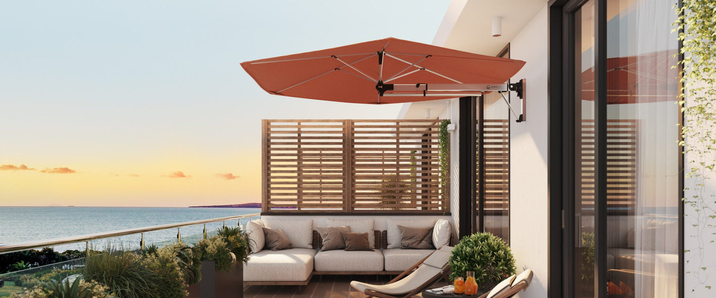 Shadowspec Retreat™ Wall Mounted Umbrella (Free Cover Included)