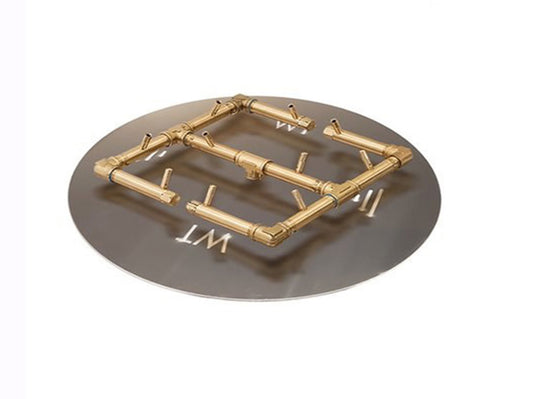 Warming Trends Crossfire 120K BTU 13" x 13" Original Brass Burner + 24” Circular Plate