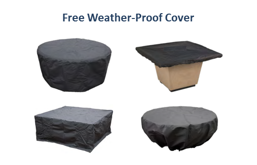 The Outdoor Plus Cazlon Hammered Copper Fire Pit / No Ledge + Free Cover - The Fire Pit Collection