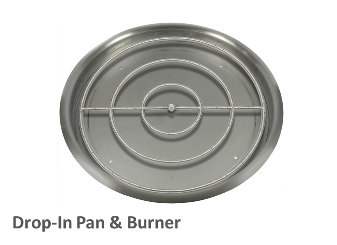 The Outdoor Plus 84" x 24" Ready-to-Finish Round Gas Fire Table Kit + Free Cover - The Fire Pit Collection