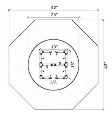 Warming Trends Octagon Fire Pit / Ready to Finish Kit - Free Cover