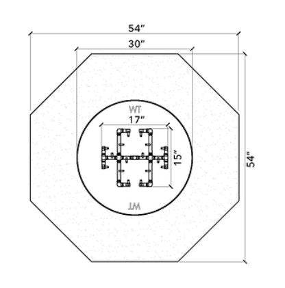 Warming Trends Octagon Fire Pit / Ready to Finish Kit - Free Cover