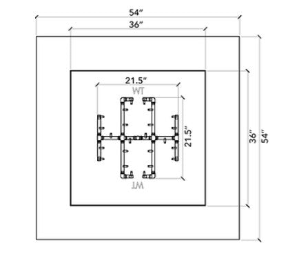 Warming Trends Square Fire Pit / Ready to Finish Kit - Free Cover