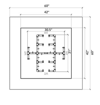 Warming Trends Square Fire Pit / Ready to Finish Kit - Free Cover