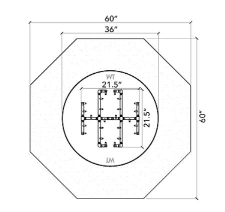 Warming Trends Octagon Fire Pit / Ready to Finish Kit - Free Cover