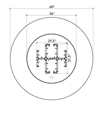 Warming Trends Circular Fire Pit / Ready to Finish Kit Round - Free Cover