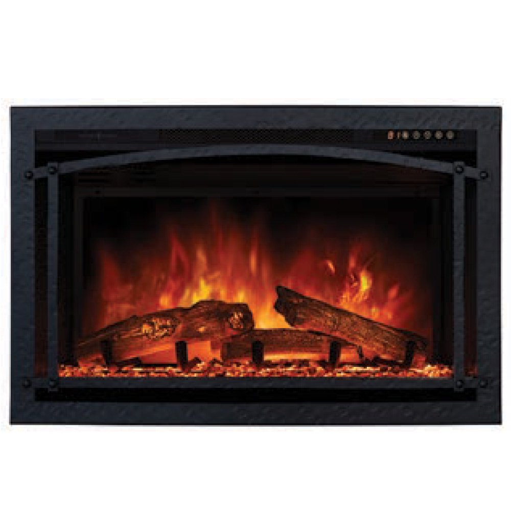 Modern Flames Hammered Black Premium Overlay - Fits Over All Trim Kits (Magnet Install)