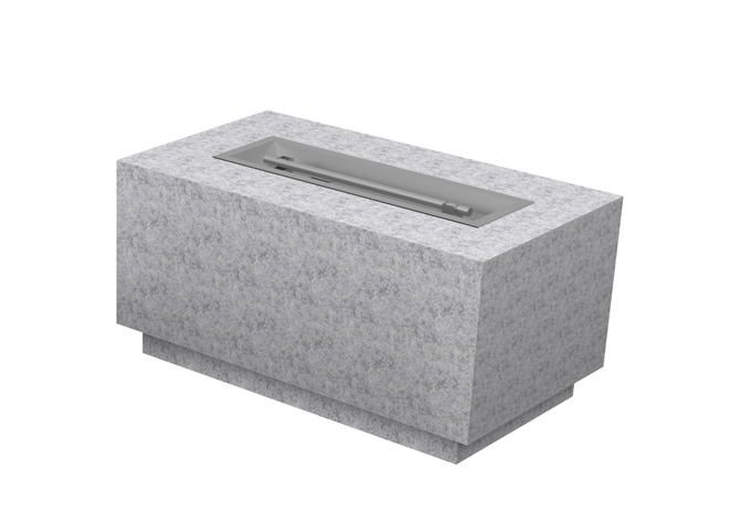 The Outdoor Plus 72" x 36" x 24" Ready-to-Finish Catalina Gas Fire Pit Kit + Free Cover - The Fire Pit Collection