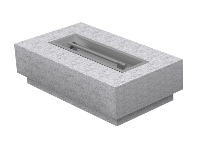 The Outdoor Plus 108" x 28" x 15" Ready-to-Finish Coronado Gas Fire Pit Kit - The Fire Pit Collection