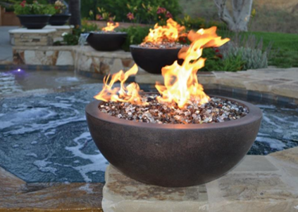 Legacy Round Fire Bowl with Electronic Ignition - Free Cover by Fire by Design