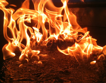 Fire by Design Geo Square "Essex" Fire on Water Bowl + Free Cover - The Fire Pit Collection