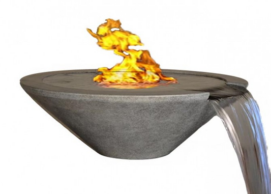 Fire by Design Geo Round "Essex" Fire on Water Bowl + Free Cover - The Fire Pit Collection