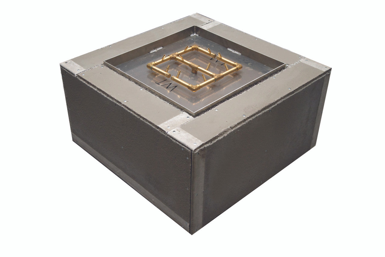 Warming Trends Square Fire Pit / Ready to Finish Kit - Free Cover