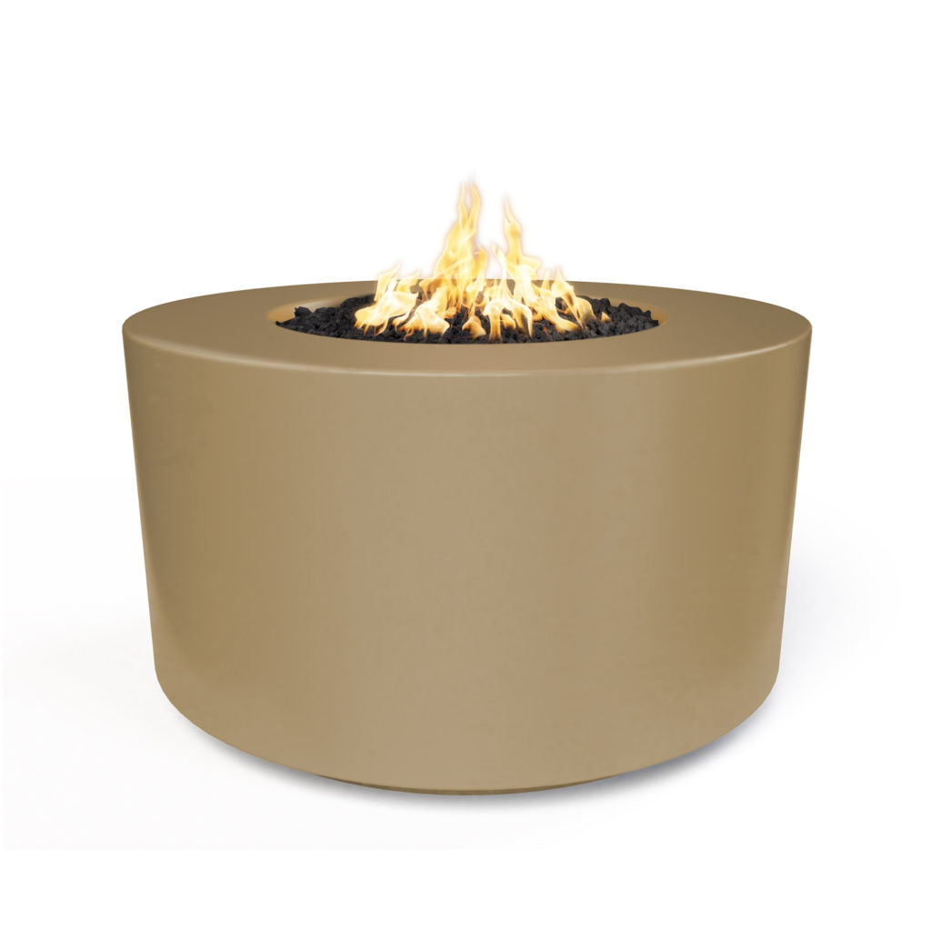 The Outdoor Plus 42" Florence Concrete Fire Pit - 24" Tall + Free Cover
