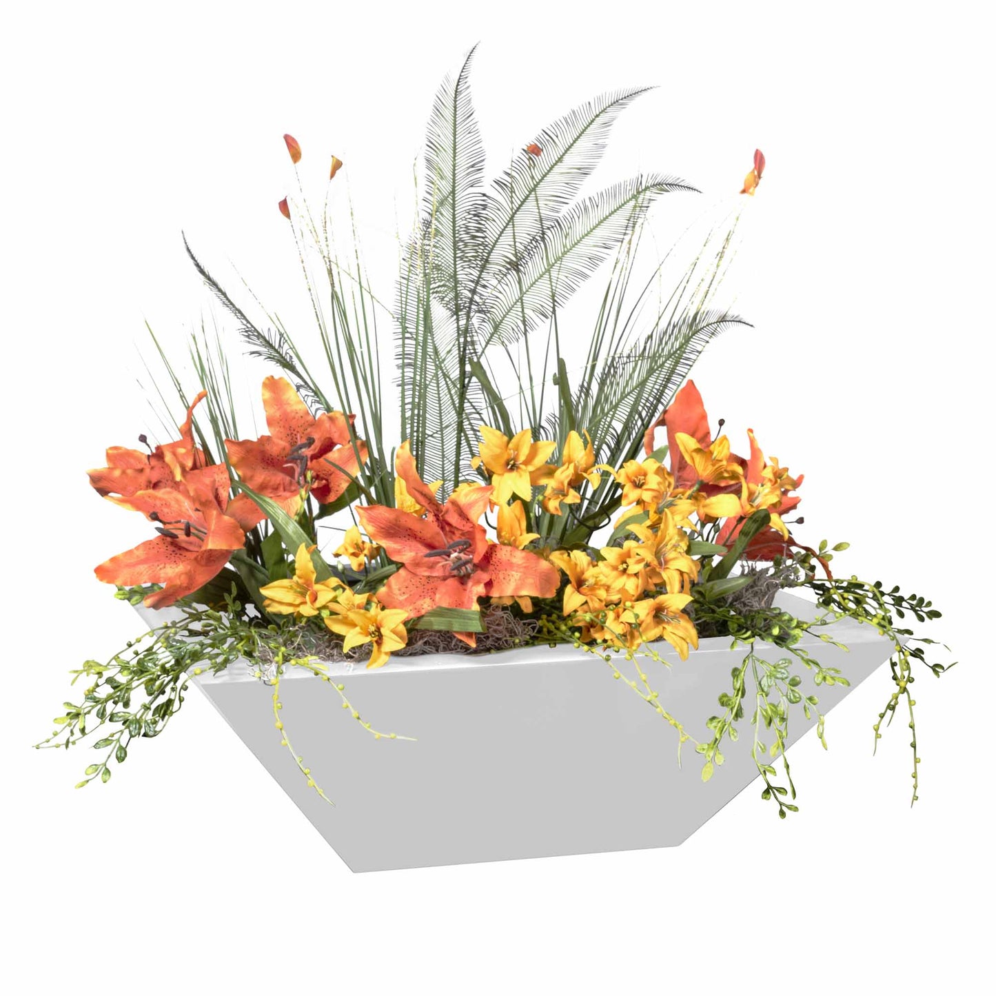 The Outdoor Plus Maya Powdercoated Steel Planter Bowl