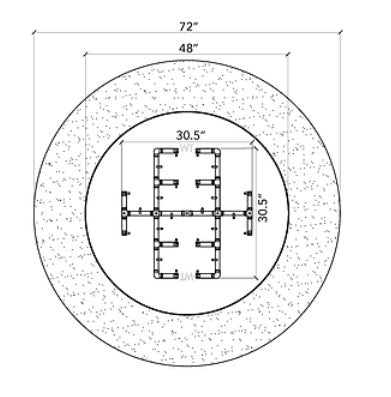 Warming Trends Circular Fire Pit / Ready to Finish Kit Round - Free Cover