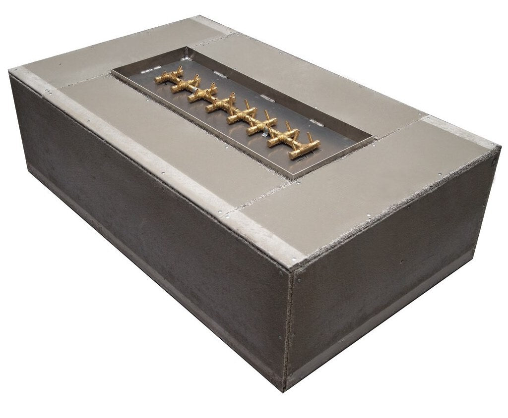 Warming Trends Rectangle Fire Pit / Ready to Finish Kit (Tree-Style Burner)