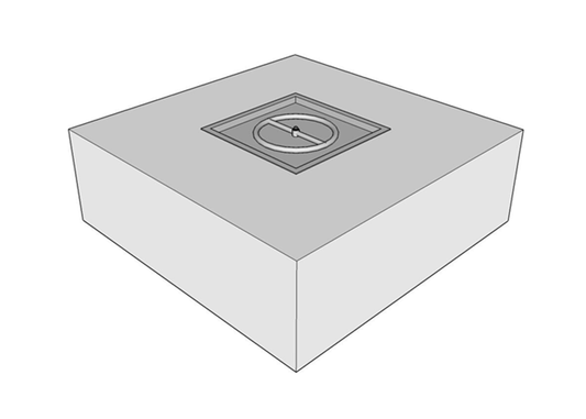 The Outdoor Plus 84" x 84" x 16" Ready-to-Finish Square Gas Fire Pit Kit + Free Cover - The Fire Pit Collection