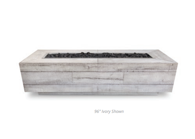 The Outdoor Plus Catalina Wood Grain Fire Pit + Free Cover - The Fire Pit Collection