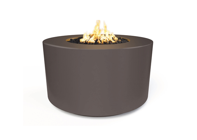 The Outdoor Plus 42" Florence Concrete Fire Table / 24" Tall + Free Cover - The Fire Pit Collection