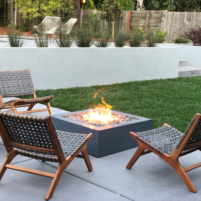 The Outdoor Plus Quad Concrete Fire Pit + Free Cover - The Fire Pit Collection