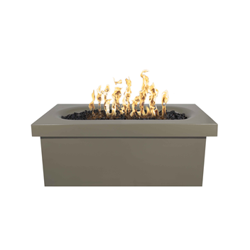 The Outdoor Plus Ramona Rectangular Concrete Fire Table + Free Cover - The Fire Pit Collection