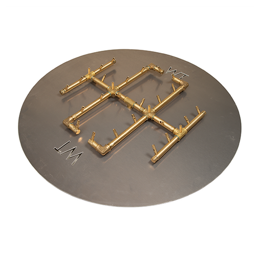 Warming Trends Crossfire 240K BTU 19.5" x 21.5" Original Brass Burner + 30” Circular Plate