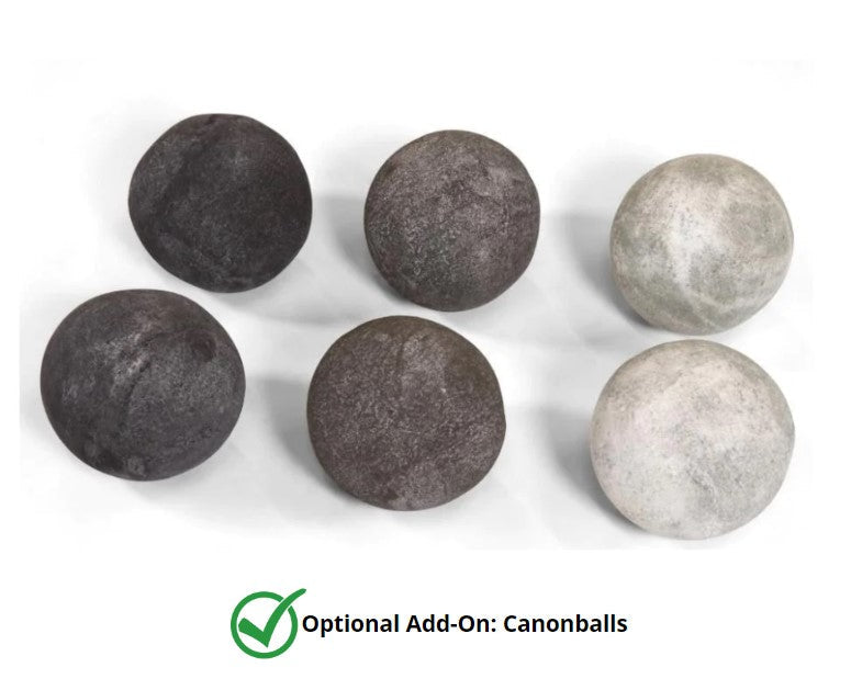 Modern Flames 2” Cannon Ball, 12 piece set - Combined