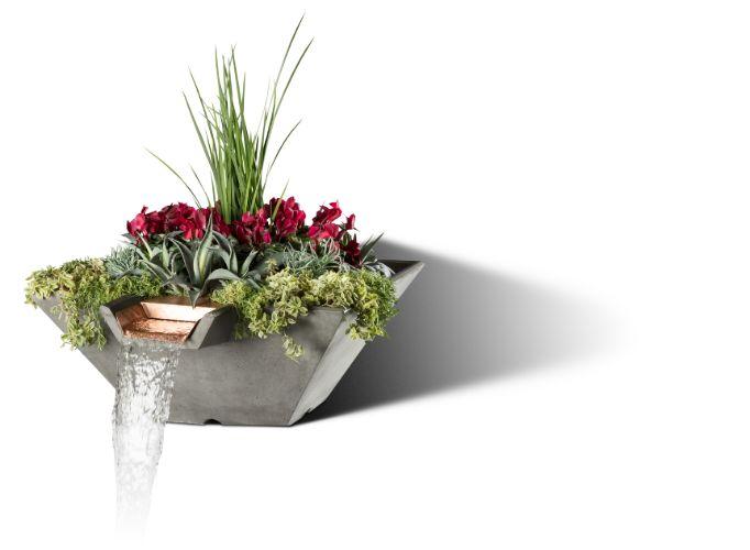 Cascade Square Planter and Water Bowl by Slick Rock Concrete