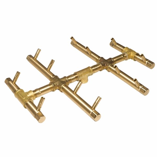 Warming Trends Crossfire 120K BTU 13" x 16" Circular Tree-Style Large Brass Burner