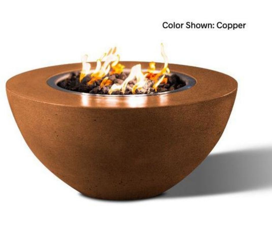 Oasis 34" Round Fire Bowl with Match Ignition System by Slick Rock Concrete