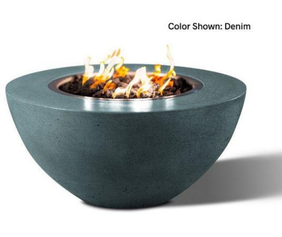 Oasis 34" Round Fire Bowl with Match Ignition System by Slick Rock Concrete