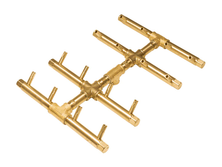 Warming Trends Crossfire 160K BTU 15.75" x 11.25" Double Tree-Style Brass Burner