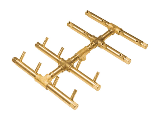 Warming Trends Crossfire 160K BTU 15.75" x 11.25" Double Tree-Style Brass Burner