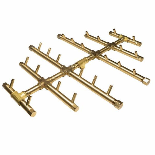 Warming Trends Crossfire 240K BTU 18" x 24.25" Circular Tree-Style Brass Burner