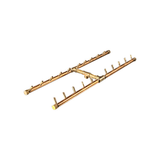 Warming Trends Crossfire 200K BTU 30" x 9" H-Style Brass Burner