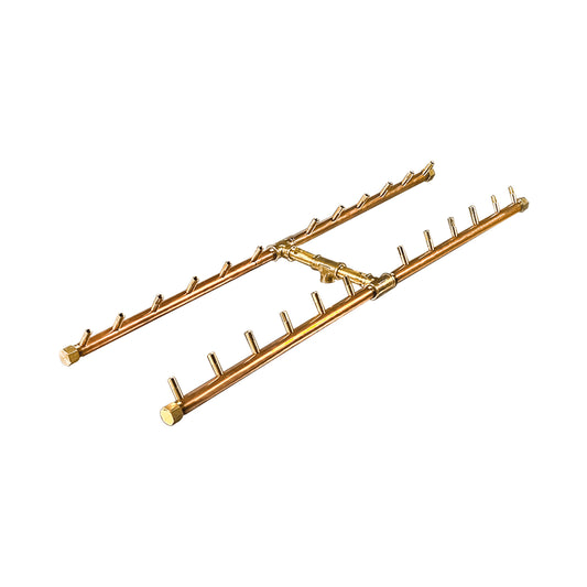 Warming Trends Crossfire 240K BTU 36" x 9" H-Style Brass Burner