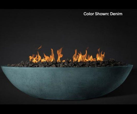 Oasis 60" Oval Fire Bowl with Electronic Ignition System by Slick Rock Concrete