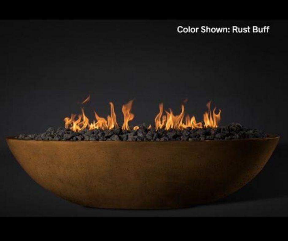 Oasis 60" Oval Fire Bowl with Electronic Ignition System by Slick Rock Concrete