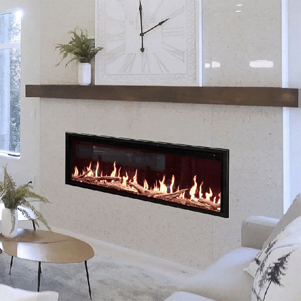 Modern Flames Orion 76" Slim Heliovision Fireplace (6" Deep - 15" Viewing)