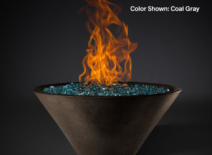 Ridgeline Conical Fire Bowl with Match Ignition System by Slick Rock Concrete
