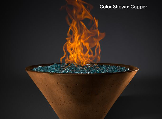 Ridgeline Conical Fire Bowl with Match Ignition System by Slick Rock Concrete