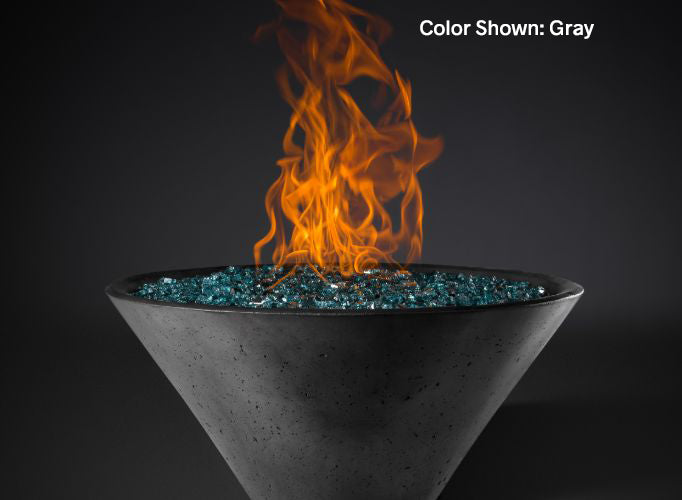 Ridgeline Conical Fire Bowl with Match Ignition System by Slick Rock Concrete