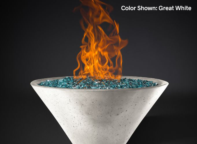 Ridgeline Conical Fire Bowl with Match Ignition System by Slick Rock Concrete