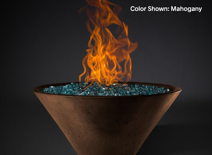 Ridgeline Conical Fire Bowl with Match Ignition System by Slick Rock Concrete