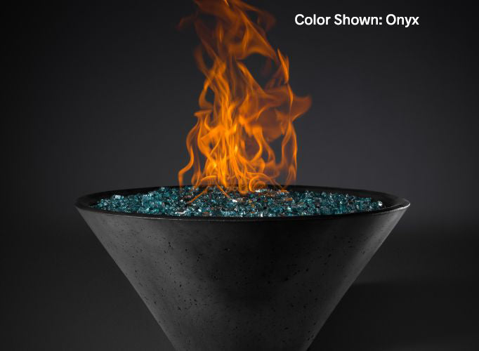 Ridgeline Conical Fire Bowl with Match Ignition System by Slick Rock Concrete