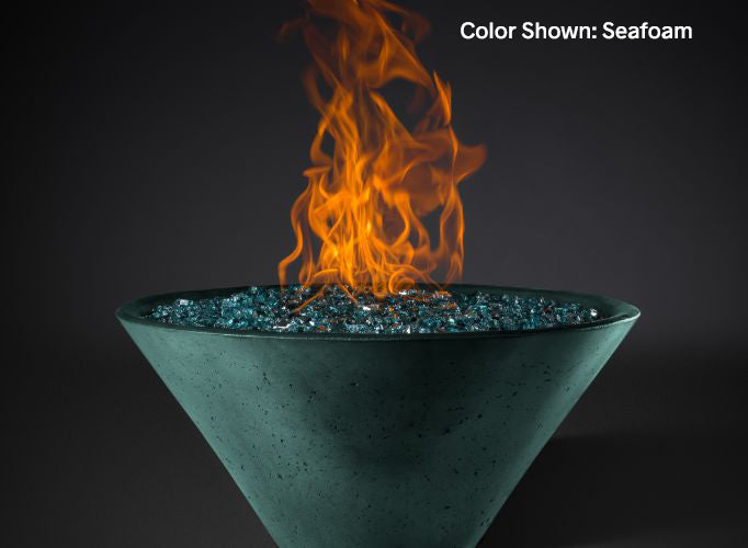Ridgeline Conical Fire Bowl with Match Ignition System by Slick Rock Concrete