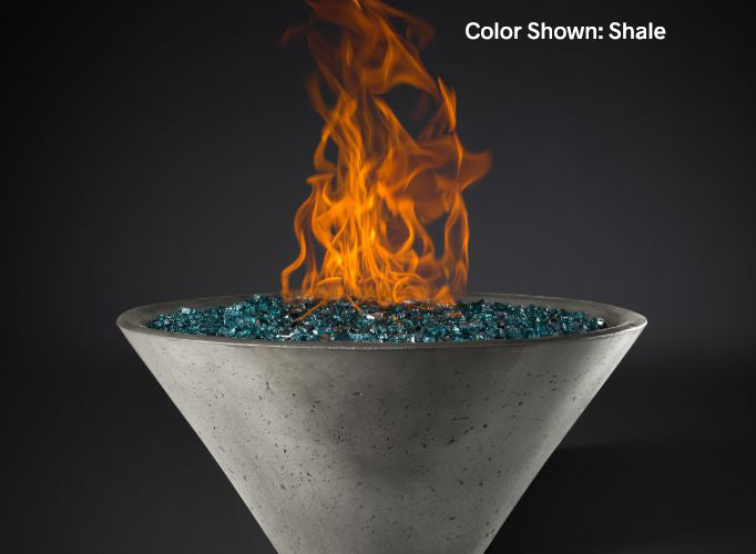 Ridgeline Conical Fire Bowl with Match Ignition System by Slick Rock Concrete