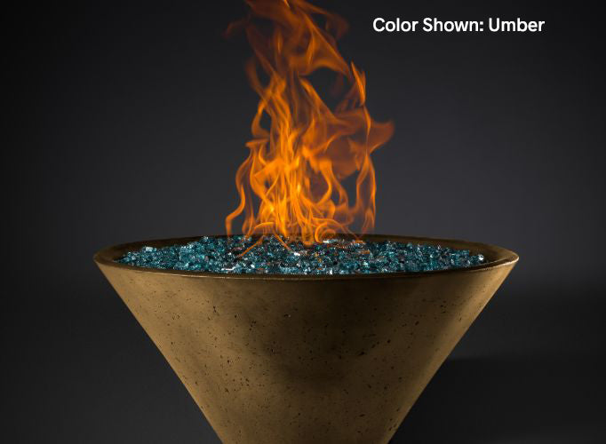 Ridgeline Conical Fire Bowl with Match Ignition System by Slick Rock Concrete