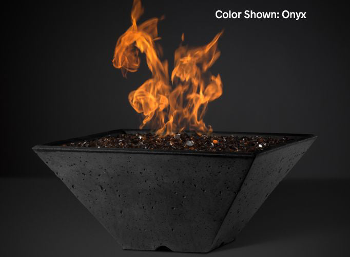 Ridgeline Square Fire Bowl with Electronic Ignition by Slick Rock Concrete